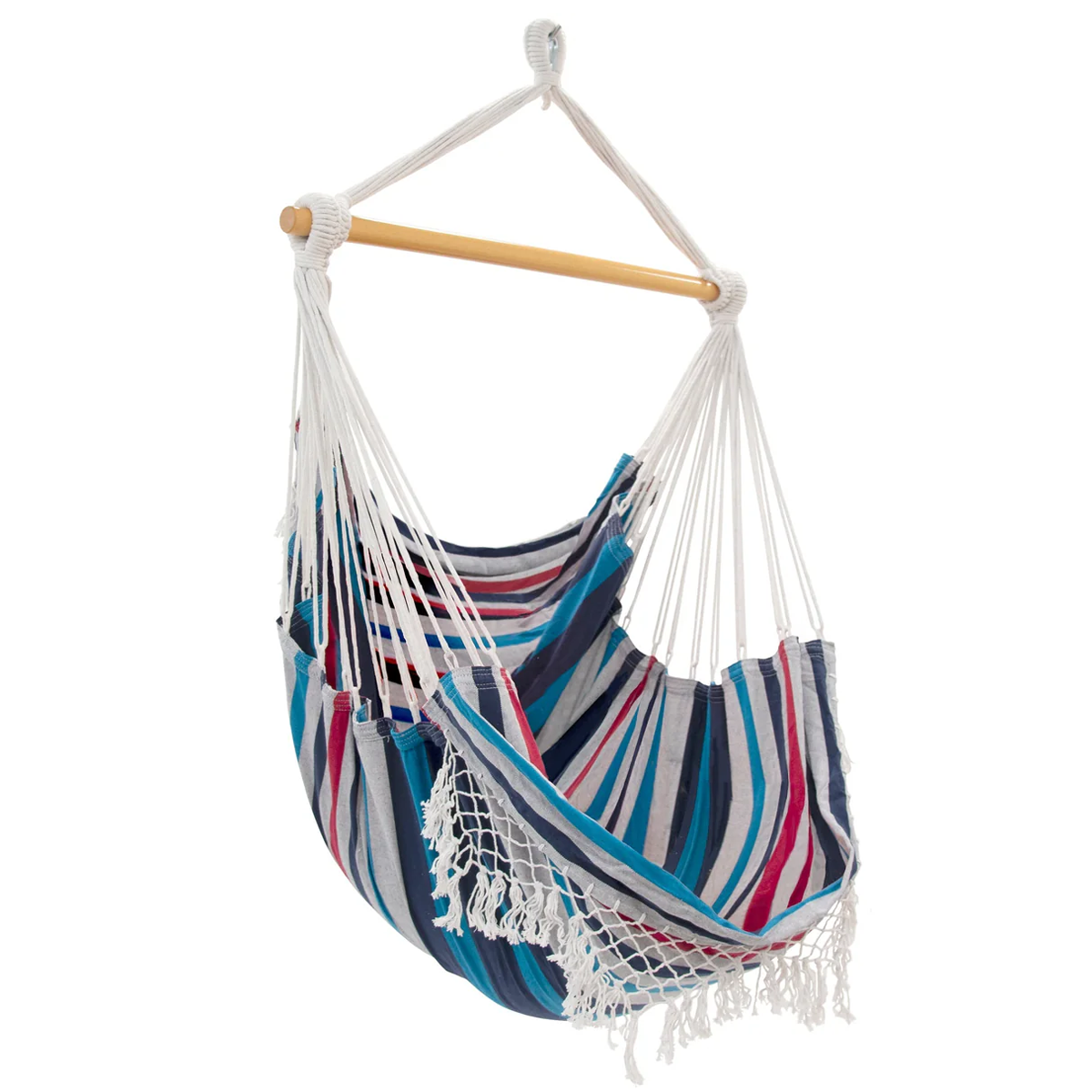 Vivere Brazilian Hammock Chairs Denim 250lb Outdoor Equipment - Tophatter Daily Deals