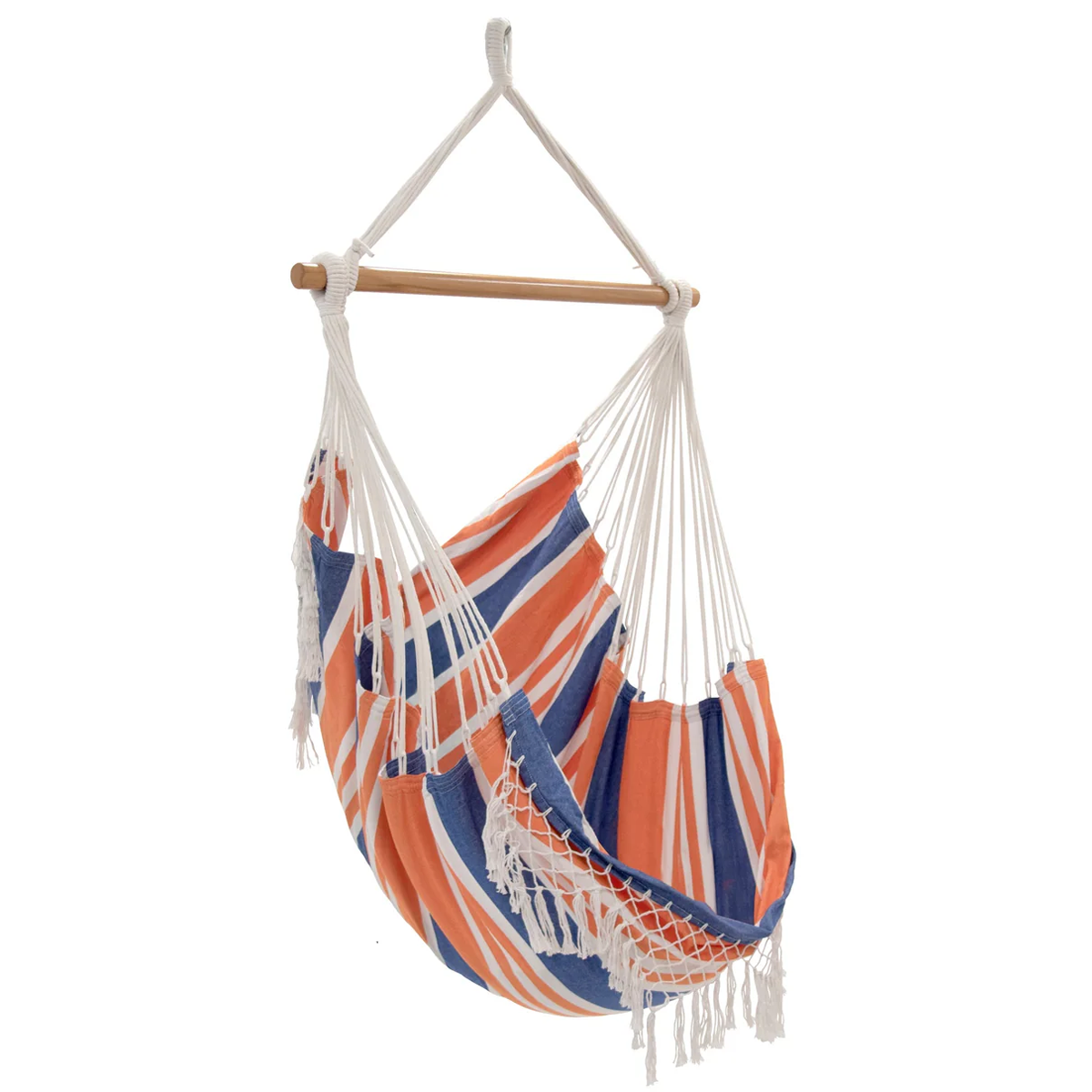 Vivere Brazilian Hammock Chairs Orange Punch 250lb Outdoor Equipment - Tophatter Daily Deals