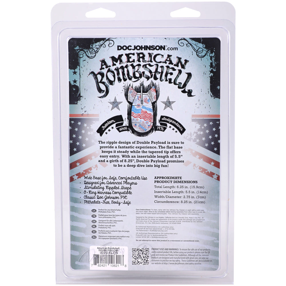 American Bombshell Double Payload – 5.5 Inch Rippled Butt Plug > Anal Range > Oversized Anal Toys - Tophatter Daily Deals