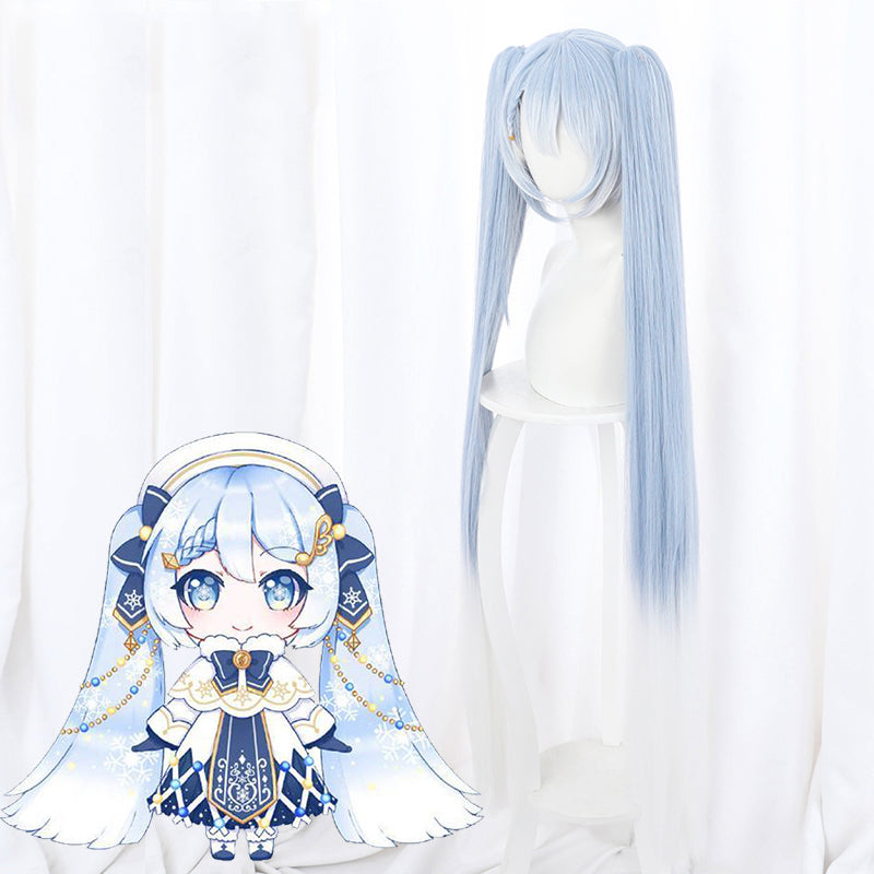 2021 Snow Virtual Girl Vocal Idol Halloween Blue Cosplay Wig Wig - Tophatter Daily Deals