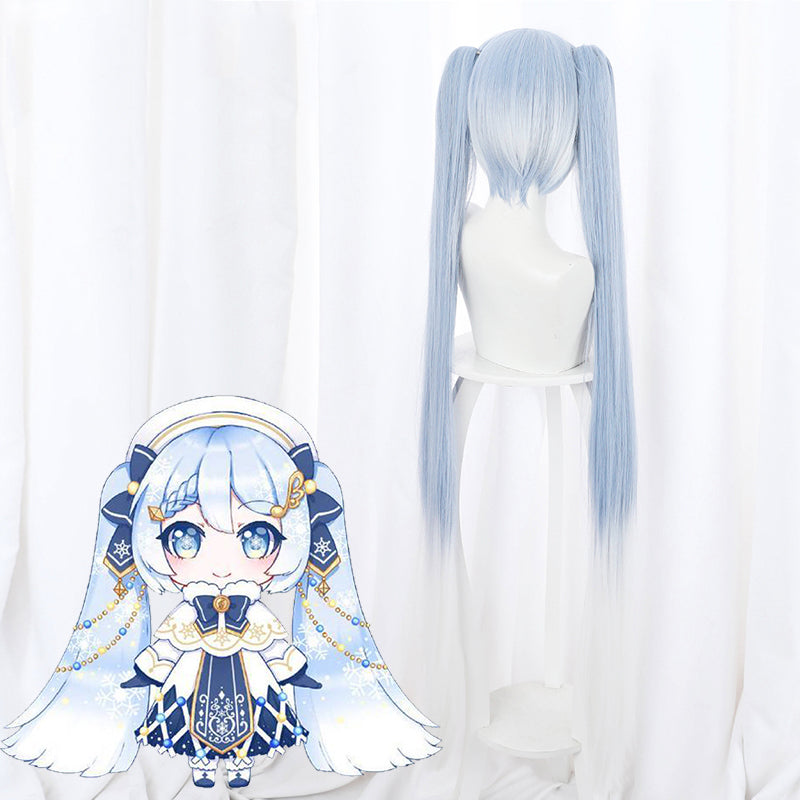 2021 Snow Virtual Girl Vocal Idol Halloween Blue Cosplay Wig Wig - Tophatter Daily Deals
