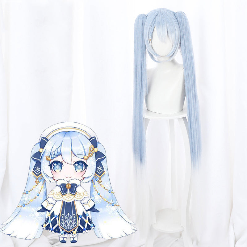 2021 Snow Virtual Girl Vocal Idol Halloween Blue Cosplay Wig Wig - Tophatter Daily Deals