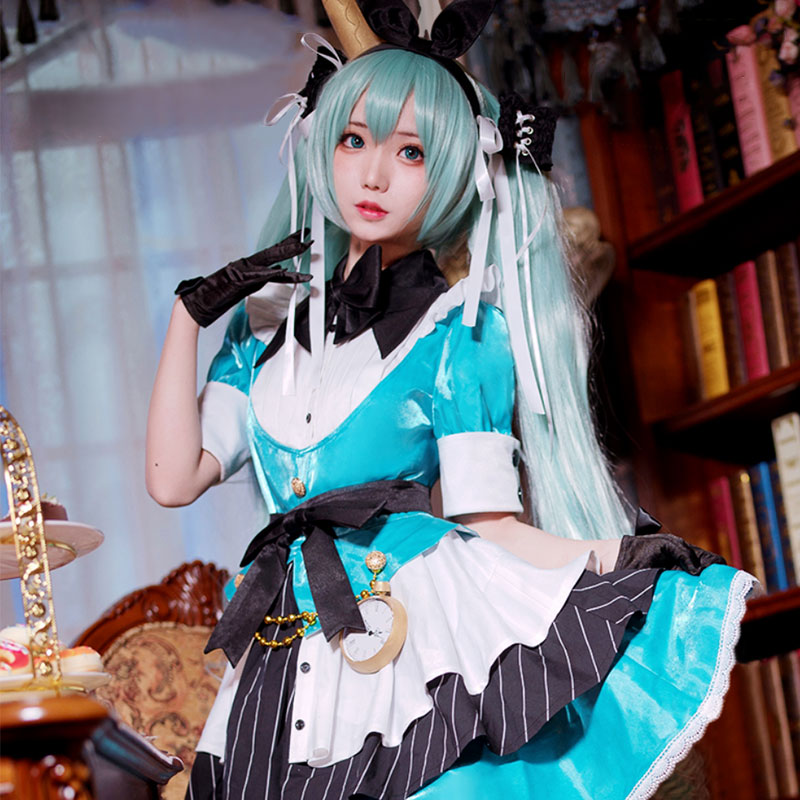 Vocal Idol Alice Virtual Girl Loita Blue Dress Cosplay Costume - Tophatter Daily Deals