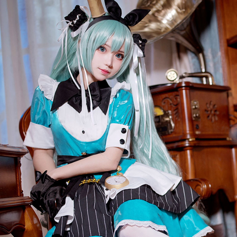 Vocal Idol Alice Virtual Girl Loita Blue Dress Cosplay Costume - Tophatter Daily Deals