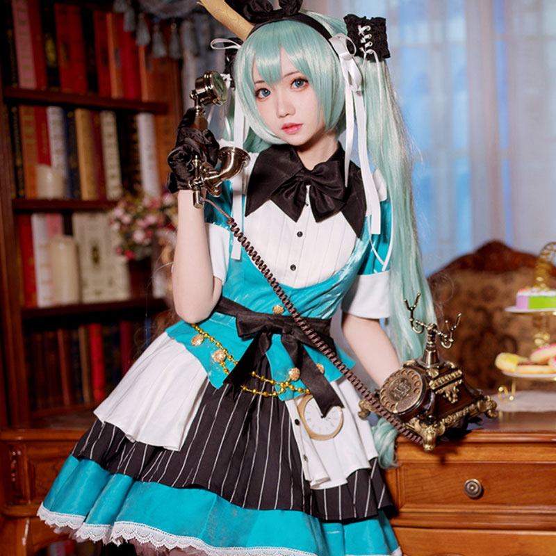 Vocal Idol Alice Virtual Girl Loita Blue Dress Cosplay Costume - Tophatter Daily Deals