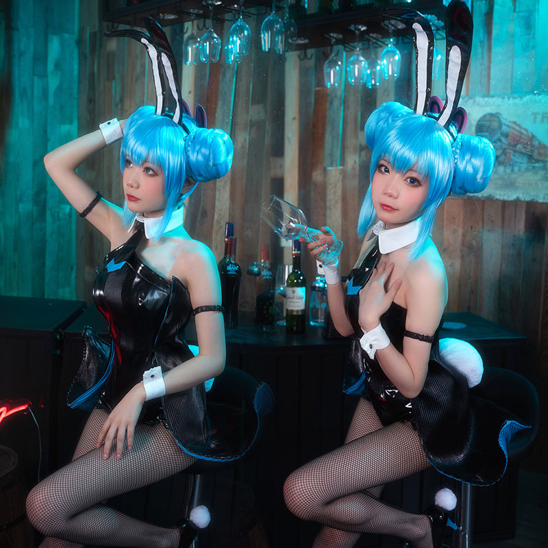 Vocal Idol Black Bunny Girl Black Rabbit Halloween Cosplay Costume Costume - Tophatter Daily Deals