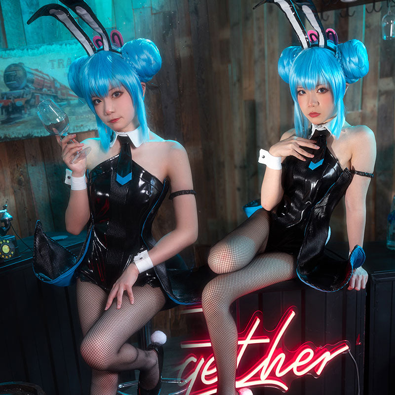 Vocal Idol Black Bunny Girl Black Rabbit Halloween Cosplay Costume Costume - Tophatter Daily Deals