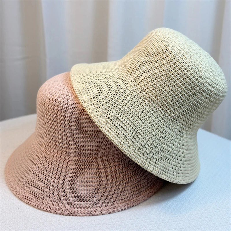 Lightweight Women's Bucket Hat - Retro Straw, Summer - Tophatter Daily Deals