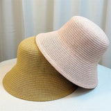 Lightweight Women's Bucket Hat - Retro Straw, Summer - Tophatter Daily Deals