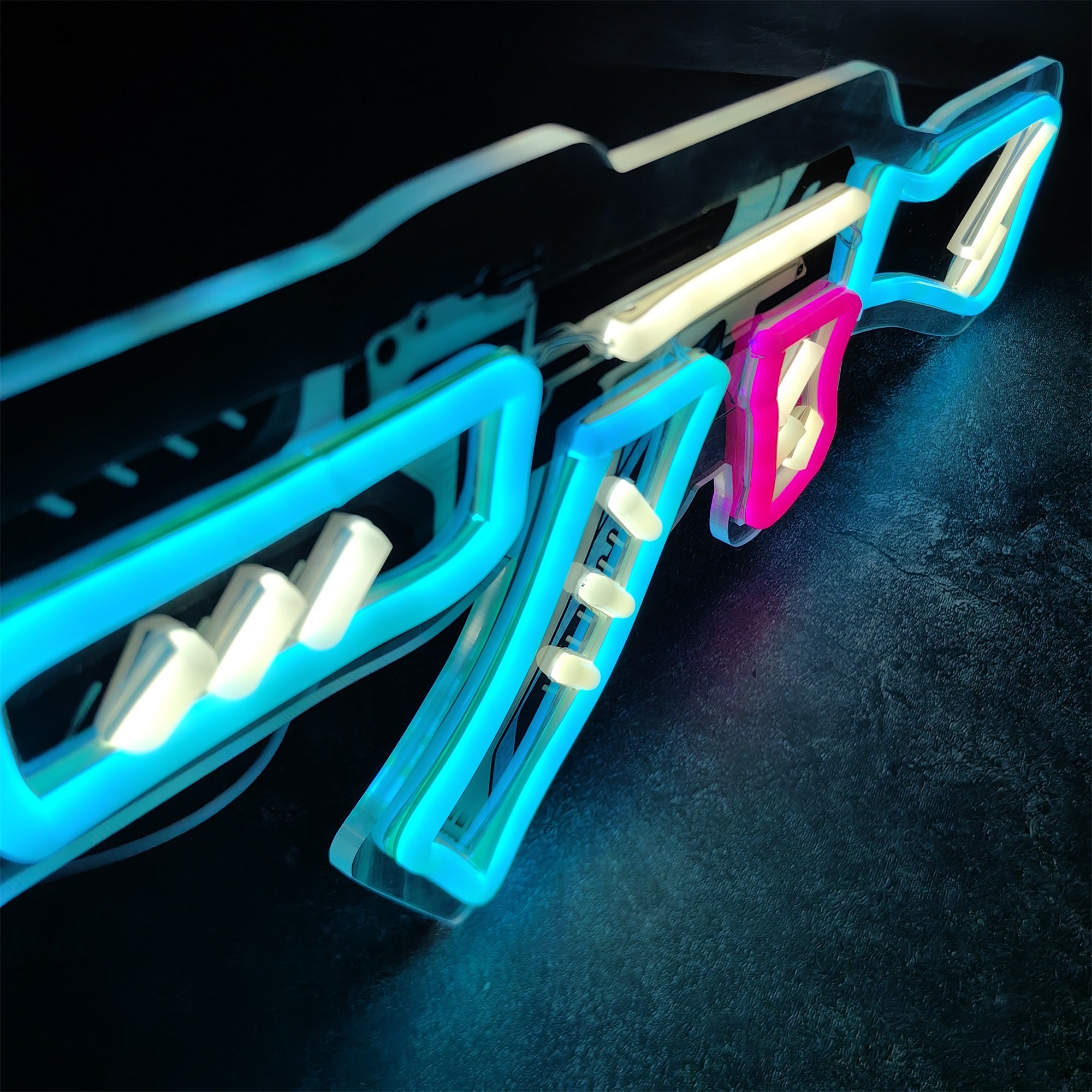AK47 Vulcan 3D Colorful Neon Light Wall Decor - Tophatter Daily Deals