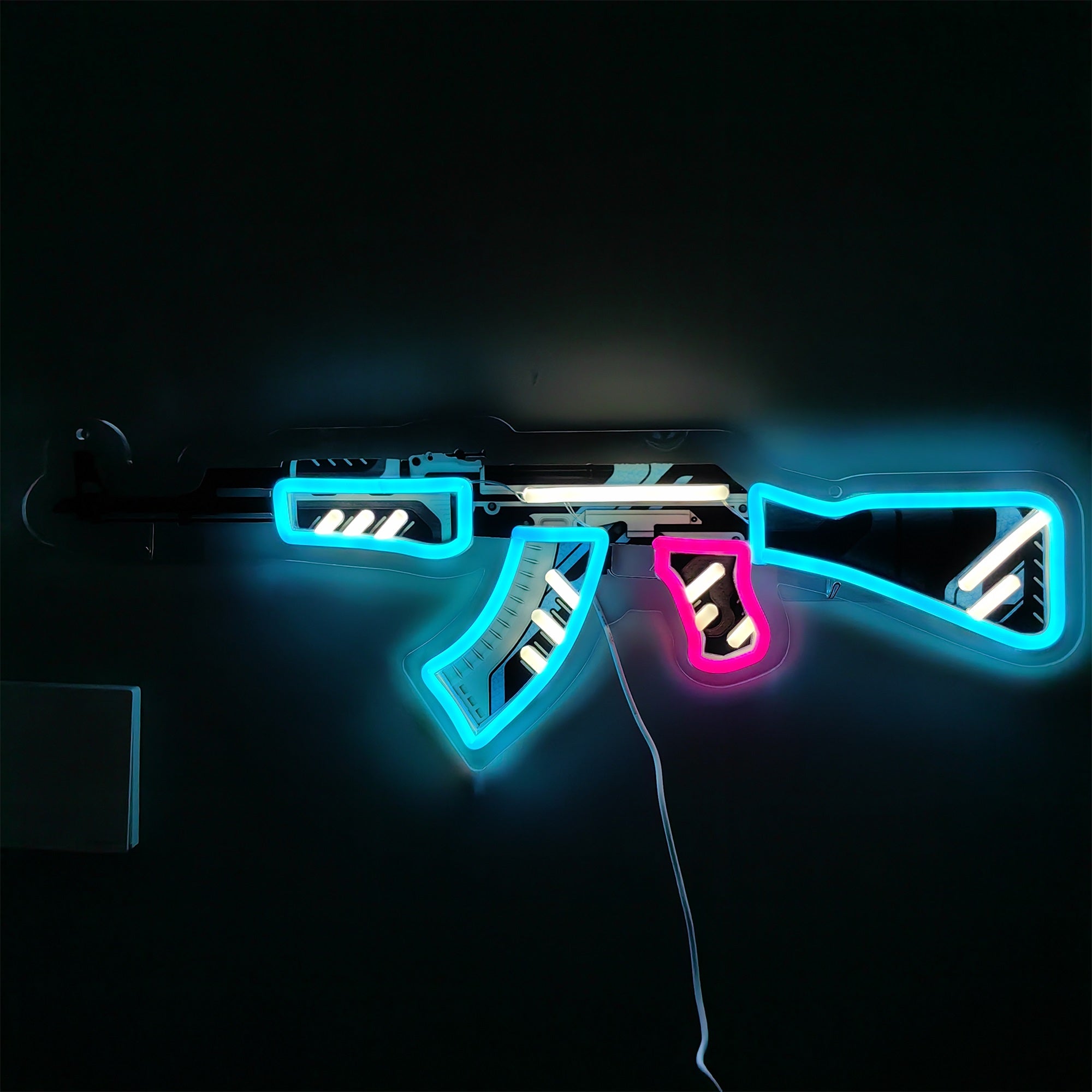 AK47 Vulcan 3D Colorful Neon Light Wall Decor - Tophatter Daily Deals