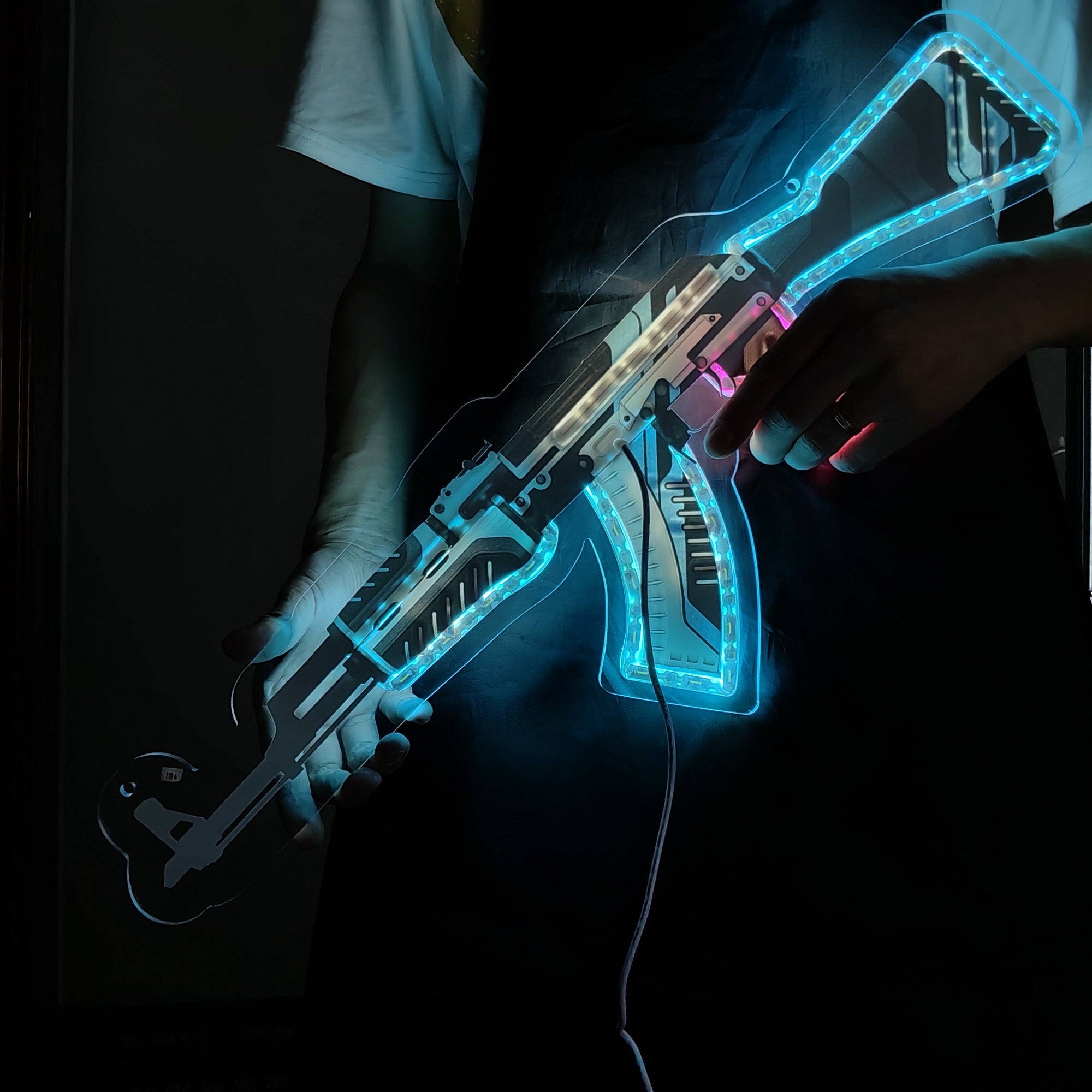 AK47 Vulcan 3D Colorful Neon Light Wall Decor - Tophatter Daily Deals