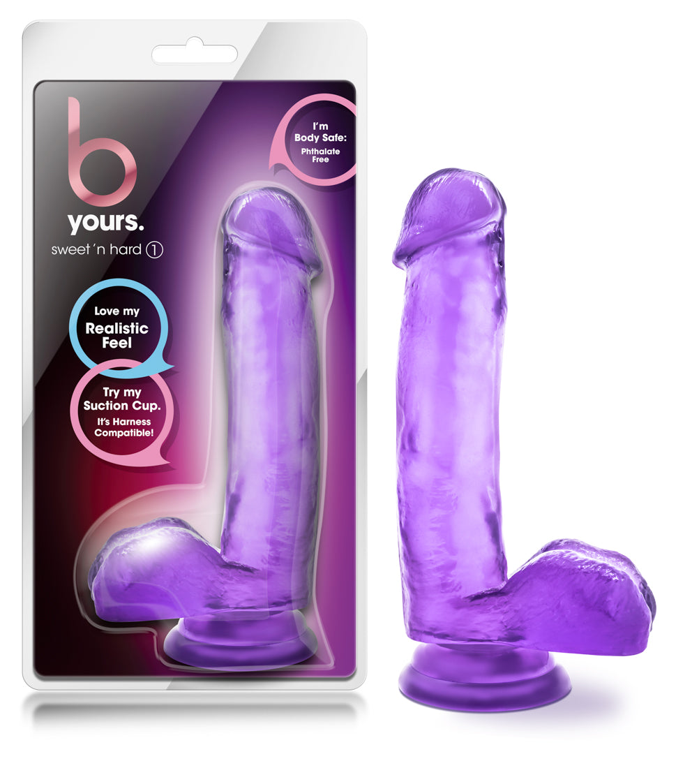 B Yours Sweet N Hard Purple Realistic 7 Inch Dildo with Suction Cup > Dildos > Realistic Dildos - Tophatter Daily Deals