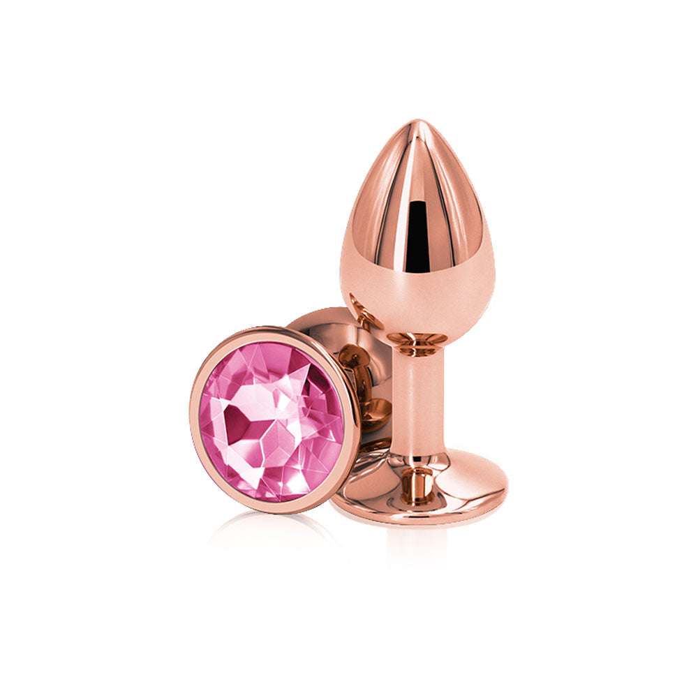 Rear Assets Rose Gold Small (Rose Gold) – Lightweight Small Metal Butt Plug > Anal Range > Jewel Butt Plugs - Tophatter Daily Deals