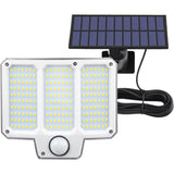 Solar Motion Sensor Wall Light, 210 LED with Separate Panel and Remote Solar Outdoor Lights - Tophatter Daily Deals