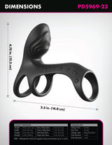 Fantasy C-Ringz Ultimate Couples Cage Pro (Black) – Dual-Motor Cock Ring > Bondage Gear > Male Chastity - Tophatter Daily Deals