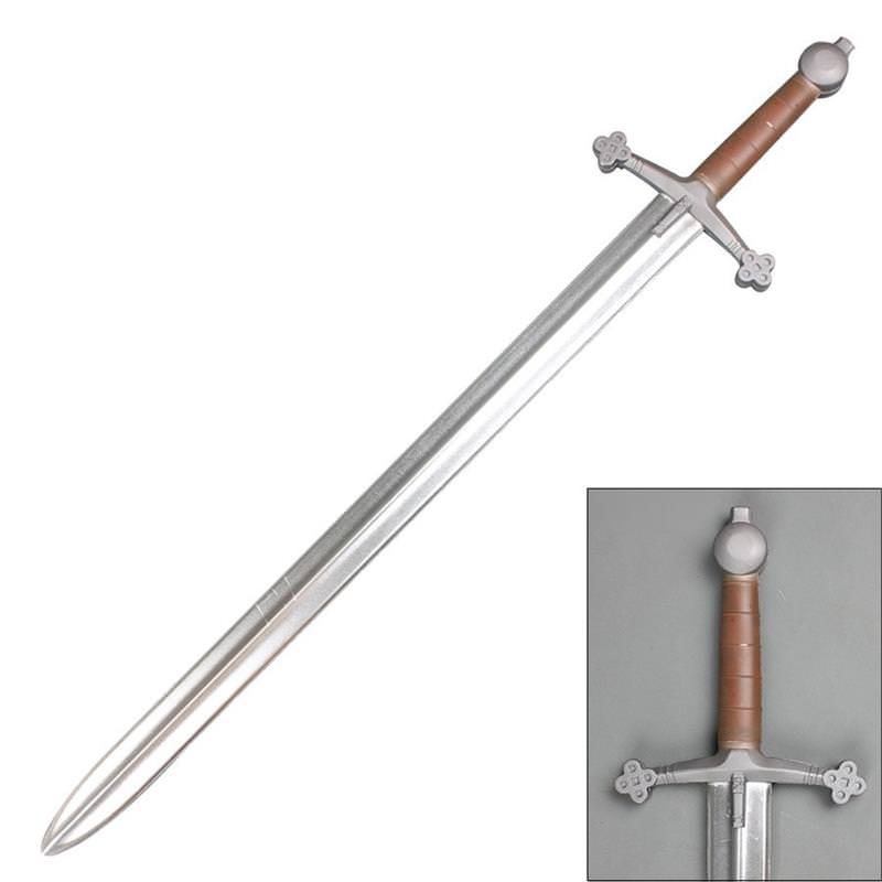 41" Medieval Scottish Claymore Cosplay Foam Sword Chrome Blade - TOPHATTER'S ARMORY DEALS Collectible Weapons - Tophatter Daily Deals