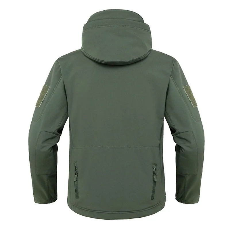 Waterproof Lined Men’s Jacket - Hooded Softshell Fleece - Tophatter Daily Deals