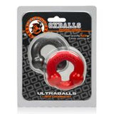 Ultraballs 2 Pack Cockring Steel and Red > Cock Ring > Sets - Tophatter Daily Deals