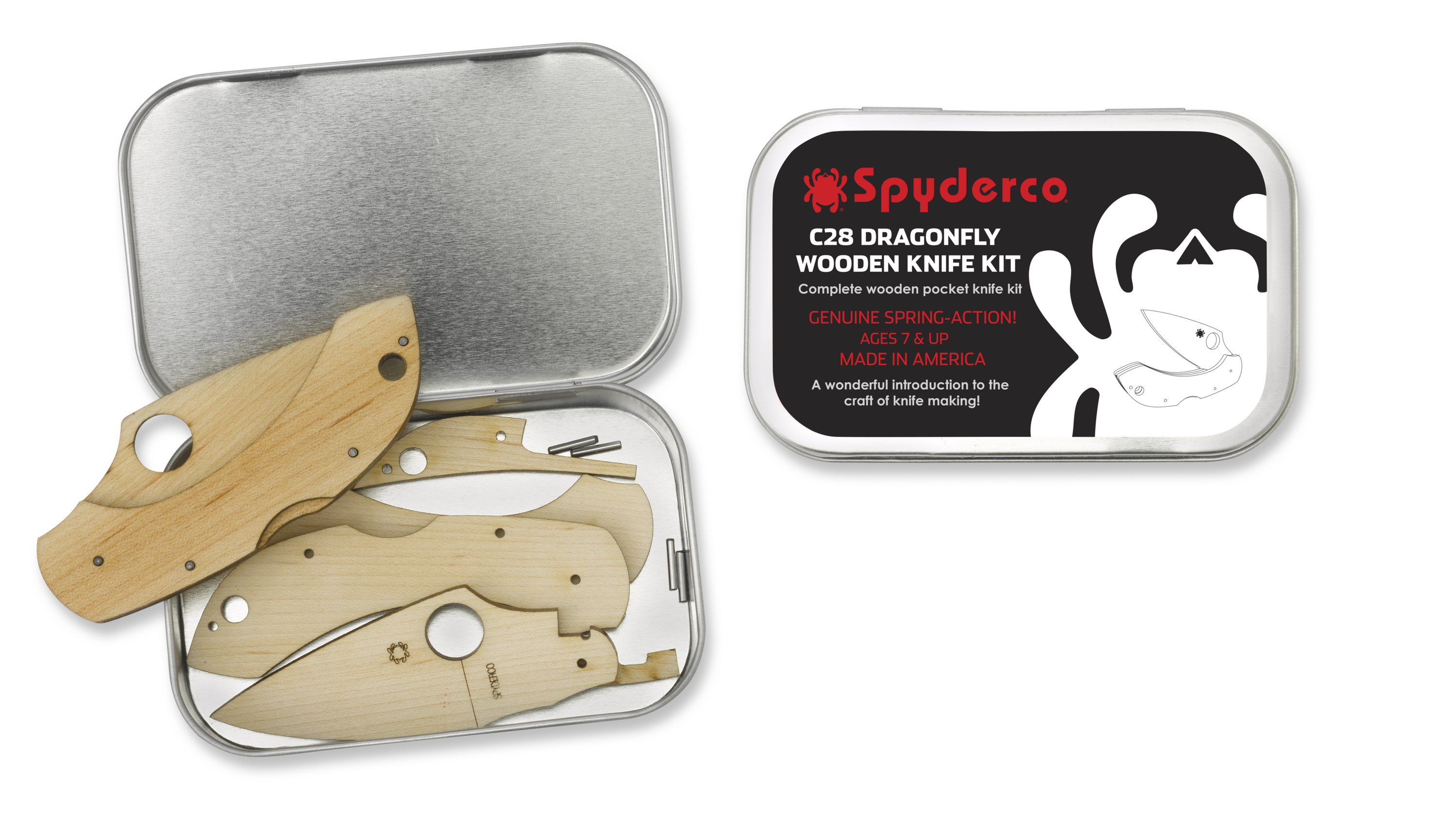 Spyderco Dragonfly 2 Wooden Knife Kit - WDKIT1 Knives - Tophatter Daily Deals