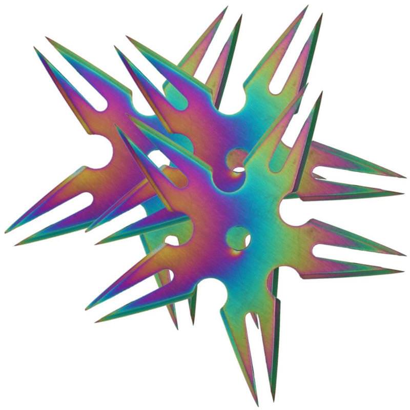 Titanium Spinning Moon 3-Piece Throwing Star Set With Pouch - Tophatter's Guns'N'Weapons Store Collectible Weapons - Tophatter Daily Deals