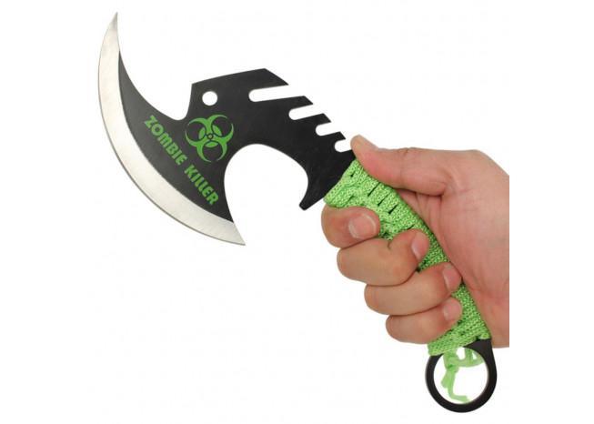 Zed Skullsplitter Throwing Axe - Green outdoor gear - Tophatter Daily Deals