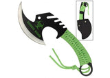 Zed Skullsplitter Throwing Axe - Green outdoor gear - Tophatter Daily Deals