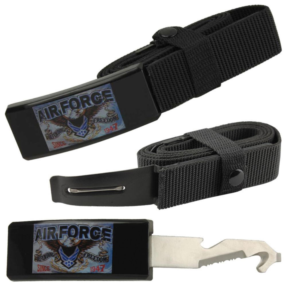 Air Force Adjustable Nylon Covert Belt Knife Self Defense Hidden Blade Collectible Weapons - Tophatter Daily Deals