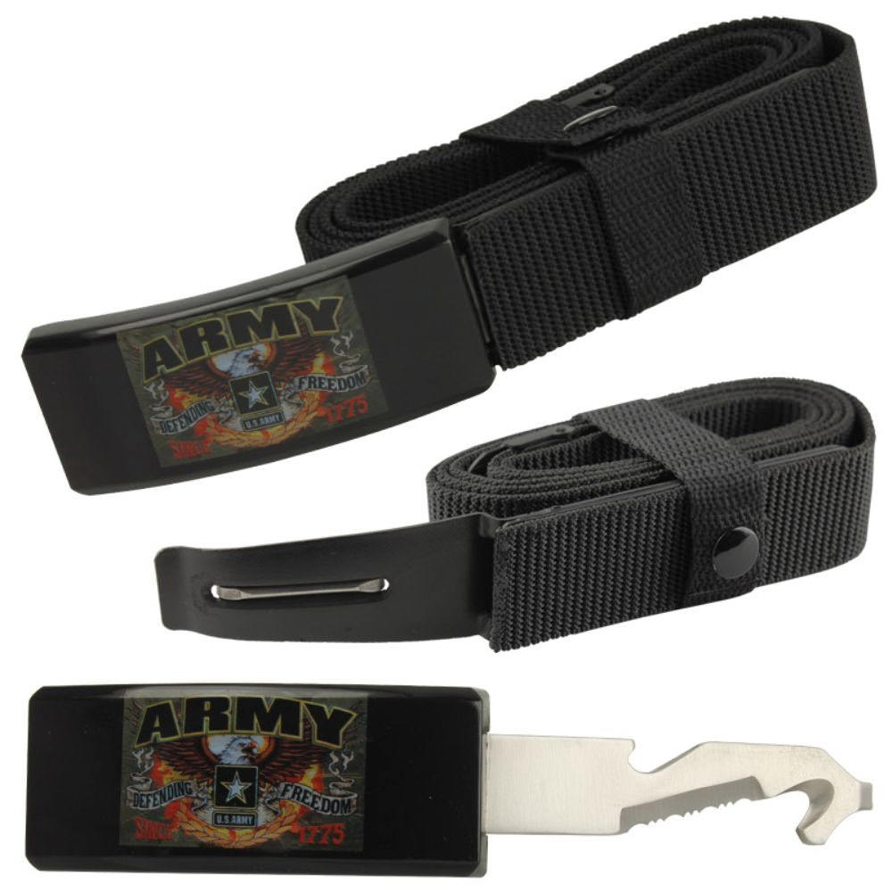 Army Adjustable Nylon Covert Belt Knife Self Defense Hidden Blade - Tophatter's Guns'N'Weapons Store Collectible Weapons - Tophatter Daily Deals