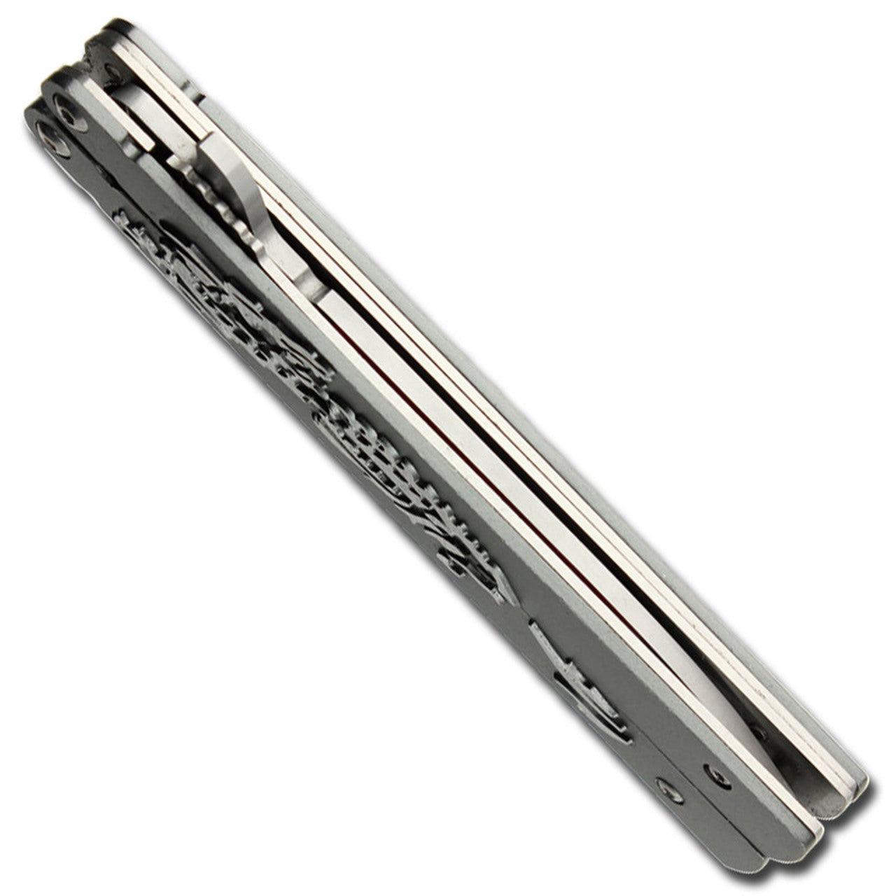 Dragon Flame Spring Assist Knife - Field Grey Knives - Tophatter Daily Deals