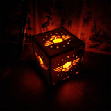 Winged Skull Badge Wood Cube Light Desk Decor - Tophatter Daily Deals