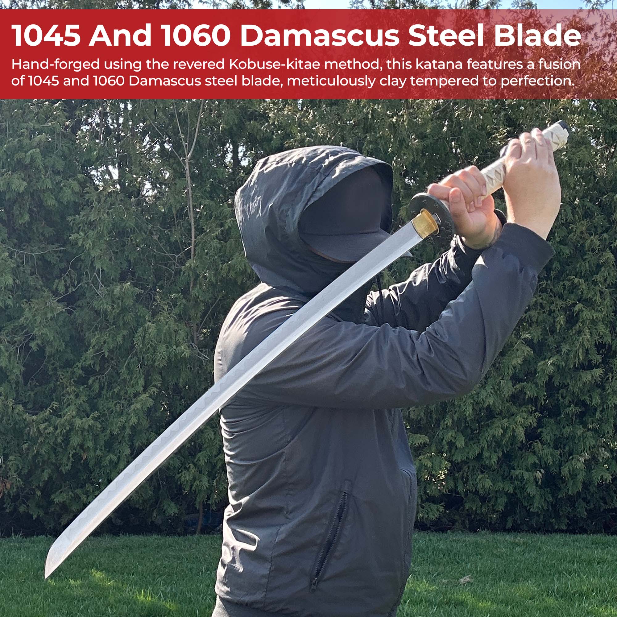 White Lotus Kobuse-Kitae Katana Swords - Tophatter Daily Deals