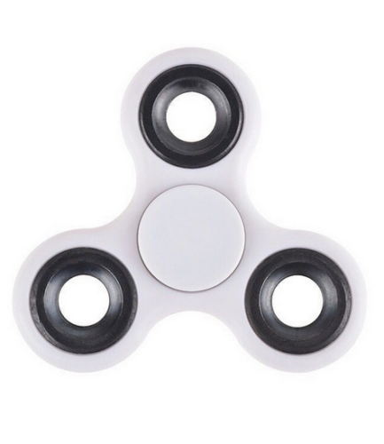 Stress Relief Hand Spinner and Spinning Tri Fidget High Speed White Collectible Weapons - Tophatter Daily Deals