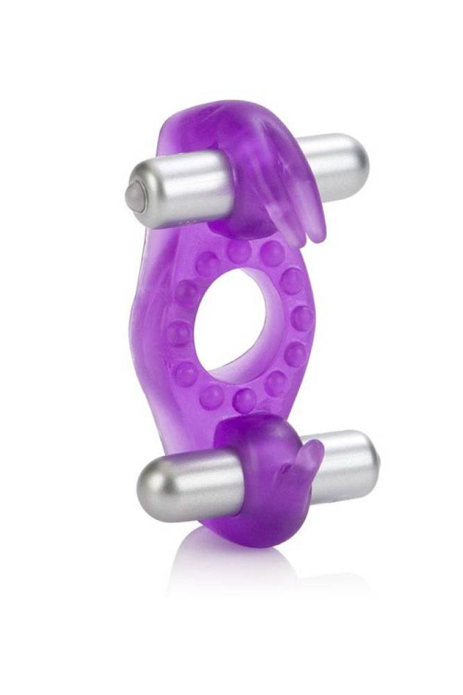 Cal Exotics - Couples Enhancers - Wireless Rockin' Rabbit Dual Cock Ring - Purple Sex Toy - Tophatter Daily Deals