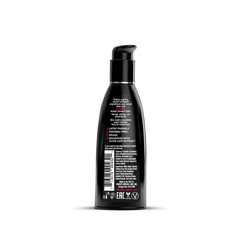 Wicked Aqua Cherry – Cherry Flavored Water-Based Lubricant 60 ml Bottle > Lube > Flavoured - Tophatter Daily Deals