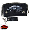 Hot Leathers Tribal Eagle Bi-fold Wallet w/ Chain American Made USA Wallet - Tophatter Daily Deals