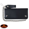 Hot Leathers Bi-Fold 5 Pocket Wallet w/ Chain American Made USA Wallet - Tophatter Daily Deals