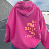 Lightweight Women’s Hoodie - Pullover Text Back, Knit Rose Red - Tophatter Daily Deals