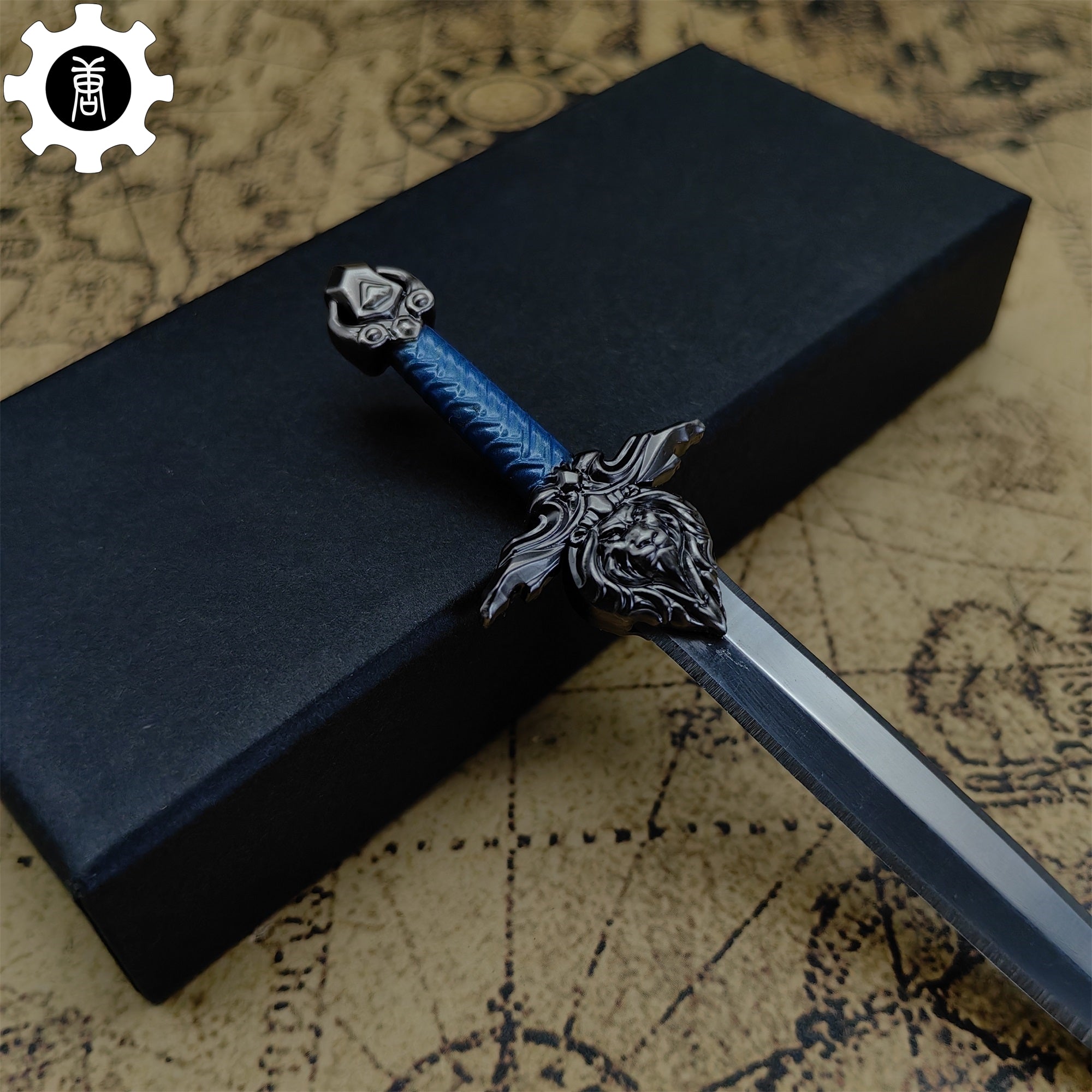 WOW Stormwind Sword Mini Metal Replica Unboxing Tool - Tophatter Daily Deals