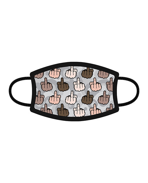 Middle Finger Print Face Mask Face Masks - Tophatter Daily Deals