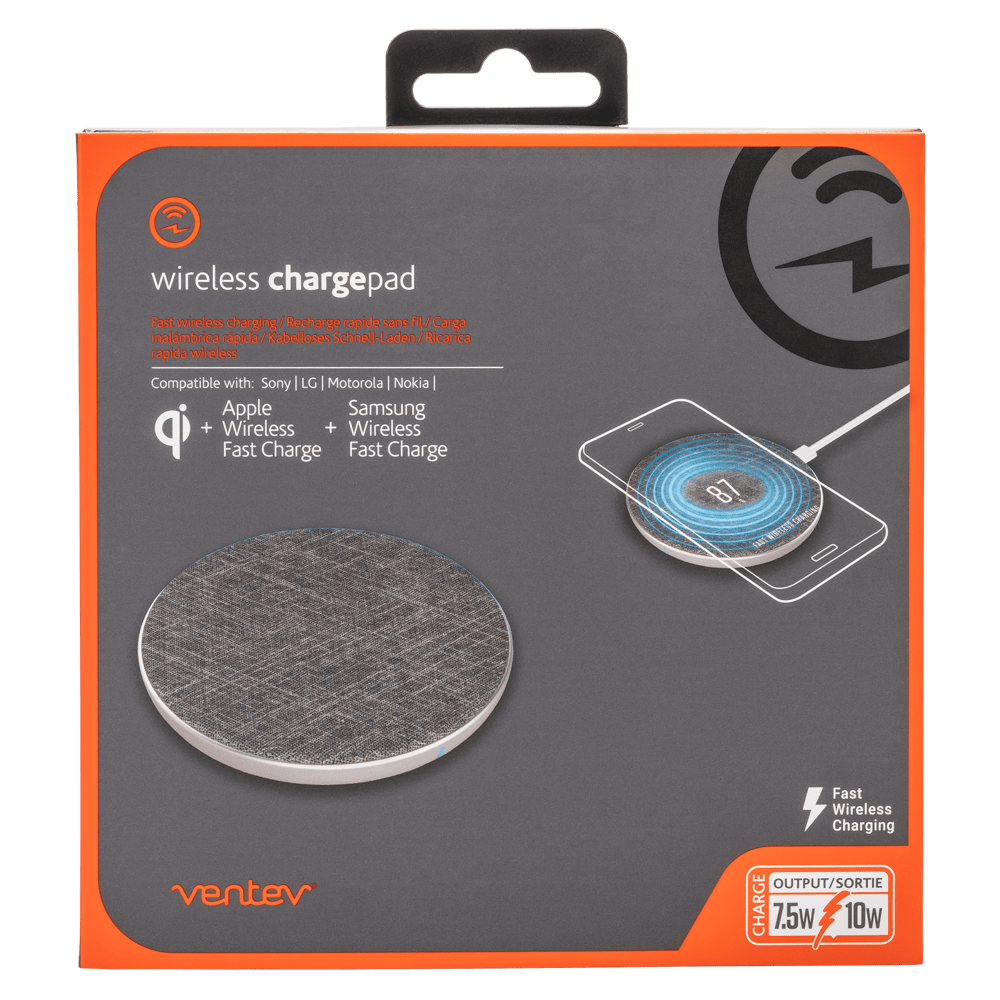Ventev Wireless Chargepad 10W - Gray / White Charging Pad - Tophatter Daily Deals