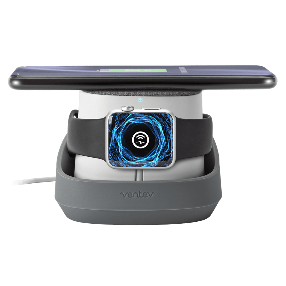 Ventev wireless watchdock duo 10W - Grey/White Charging Pad - Tophatter Daily Deals