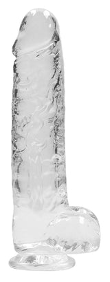 RealRock Crystal Clear 9 Inch Realistic Dildo With Balls – Body-Safe Dildo > Dildos > Realistic Dildos - Tophatter Daily Deals