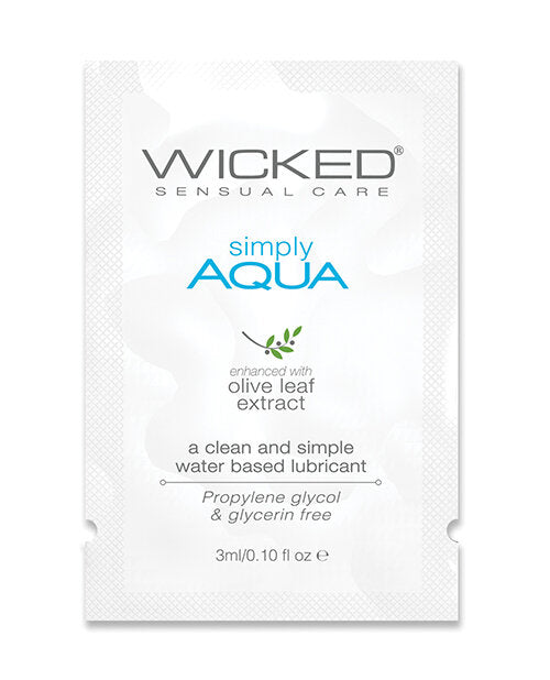 Wicked Sensual Care Simply Aqua Fragrance Free Water Based Lubricant .1 oz Lubricants - Tophatter Daily Deals