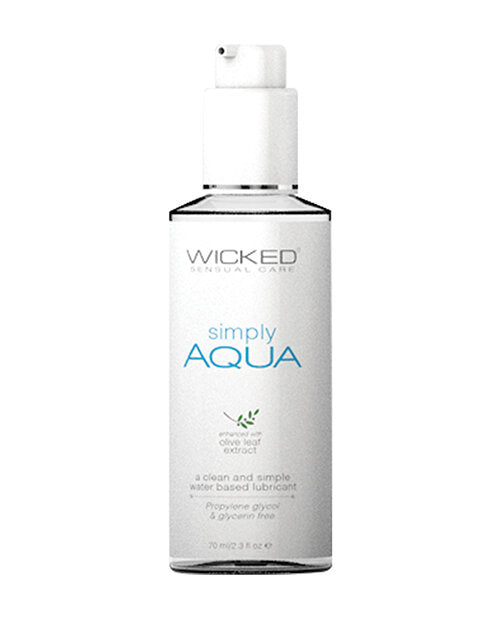 Wicked Sensual Care Simply Aqua Fragrance Free Water Based Lubricant 2.3 oz Lubricants - Tophatter Daily Deals