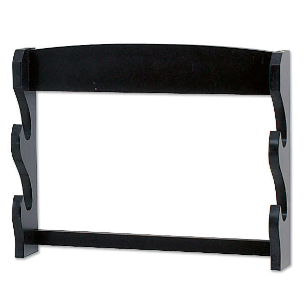 2 Tier Wood Wall Mount Sword Display Stand Collectible Weapons - Tophatter Daily Deals