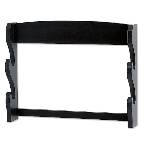 2 Tier Wood Wall Mount Sword Display Stand - TOPHATTER'S ARMORY DEALS Collectible Weapons - Tophatter Daily Deals