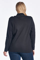 Women's Plus Size Long Sleeve Turtleneck Top Plus Size / Tops - Tophatter Daily Deals