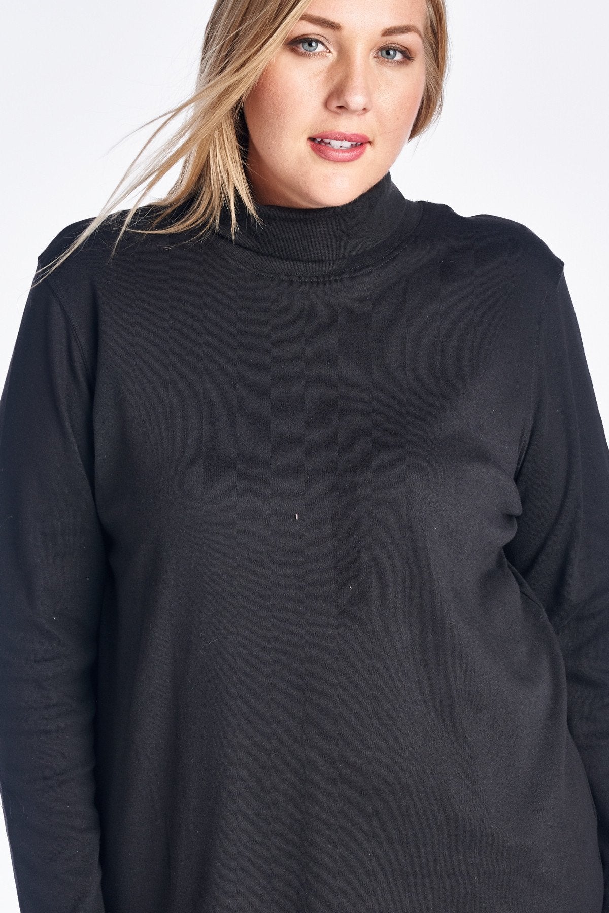 Women's Plus Size Long Sleeve Turtleneck Top Plus Size / Tops - Tophatter Daily Deals
