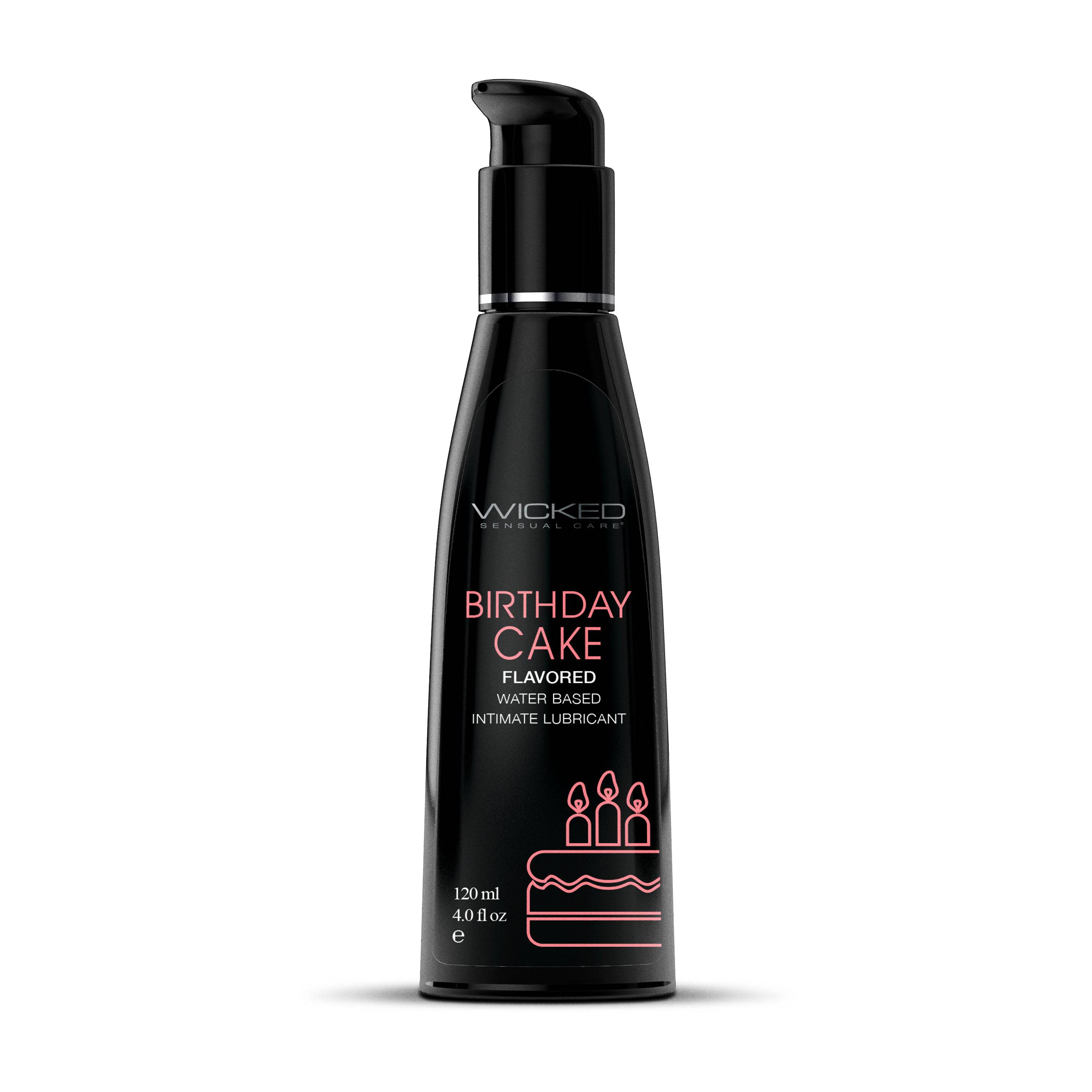 Wicked Sensual Care - Aqua Flavored Lubricant - Birthday Cake - 4oz Liquid - Tophatter Daily Deals